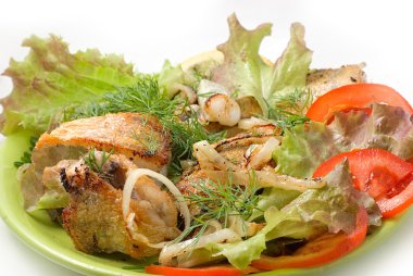 ile sebze kızarmış fileto pikeperch