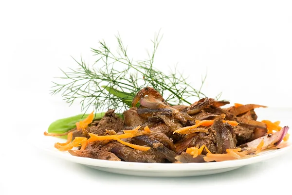 Carne alla griglia e verdure — Foto Stock