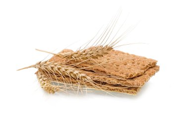 crispbreads. Beyaz arka plan üzerinde izole