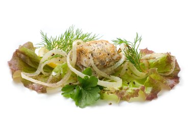 sebze karışımı ile pike levrek