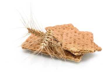 crispbread ve izole buğday