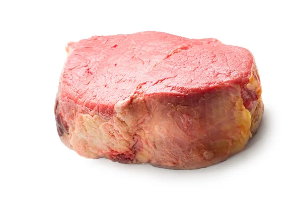 Råt kød på hvid baggrund - Stock-foto