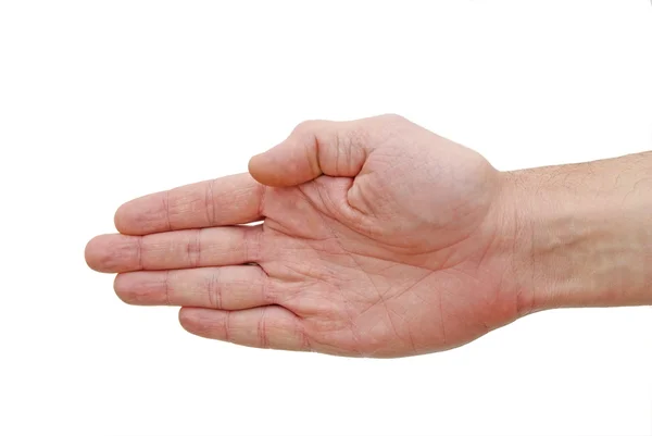 Кулак человека на белом фоне изолирован — стоковое фото