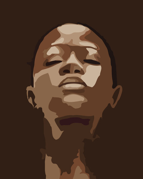 Abstract female face vector