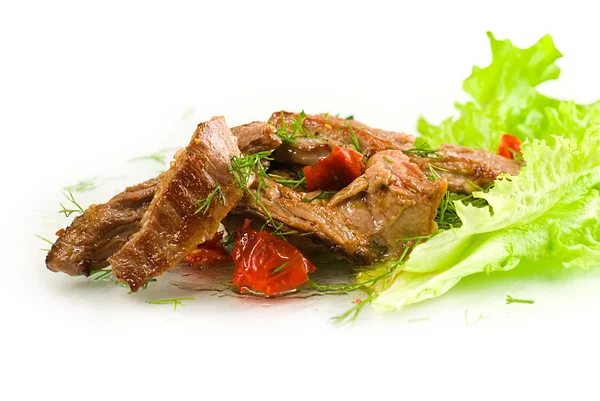 Grilované maso a zelenina — Stock fotografie