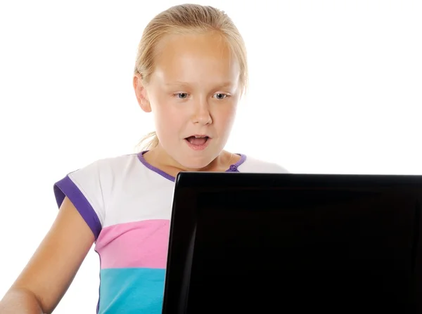 Konzept der Kinder für unsicheres Internetsurfen — Stockfoto