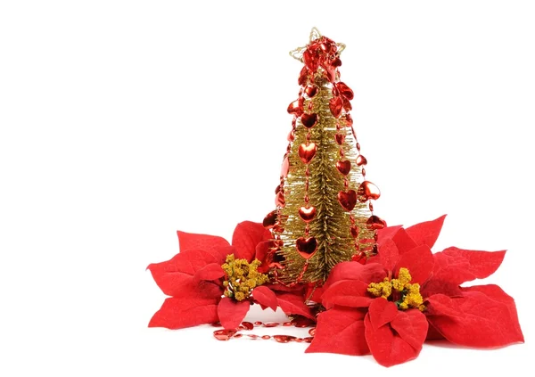 黄金のクリスマスツリー — ストック写真