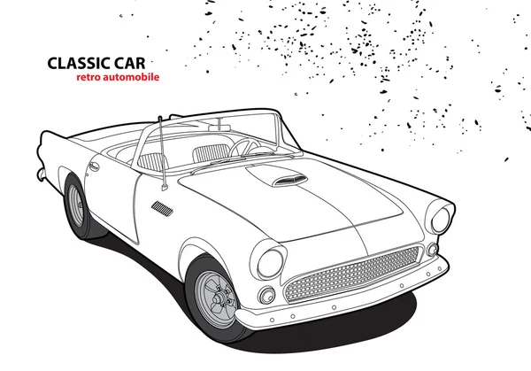 Coche clásico — Vector de stock