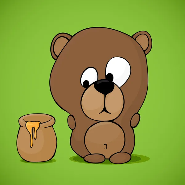 Αστεία αρκούδα κινουμένων σχεδίων — Διανυσματικό Αρχείο