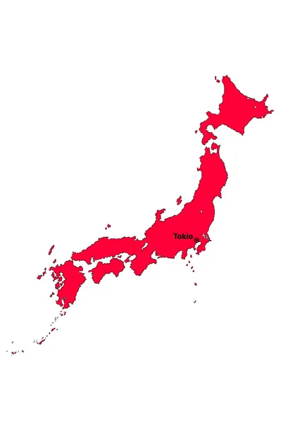 Japón Mapa — Vector de stock