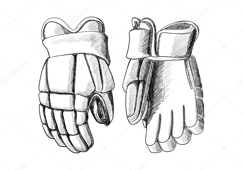 Hockey gloves Stock Vector Image by ©Chisnikov 19080837