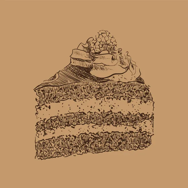 Croquis de gâteau — Image vectorielle