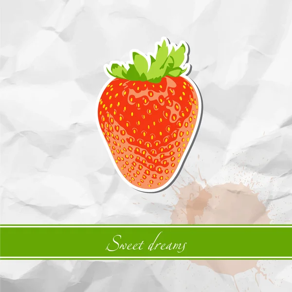 Ripe strawberry — Stock Vector
