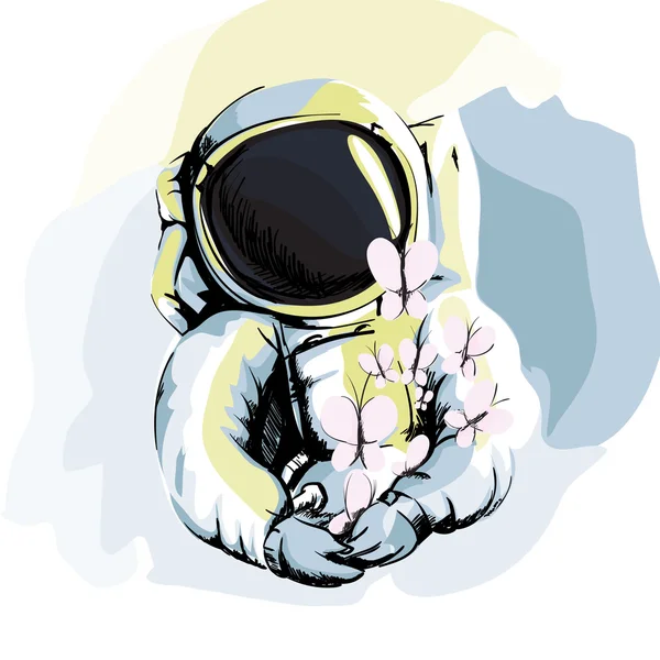 Astronauta — Vector de stock