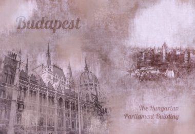 Budapeşte Vintage kartpostal
