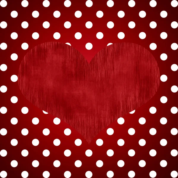 Carte Saint-Valentin, carte de voeux avec cœur — Photo
