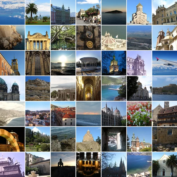 Conjunto de fotos de viaje de diferentes lugares de Europa —  Fotos de Stock