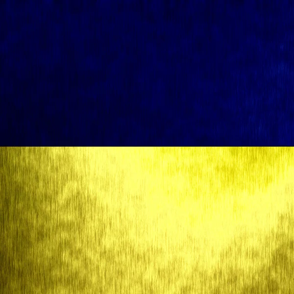 Drapeau stylisé de l'Ukraine, fond lumineux, texture lin — Photo