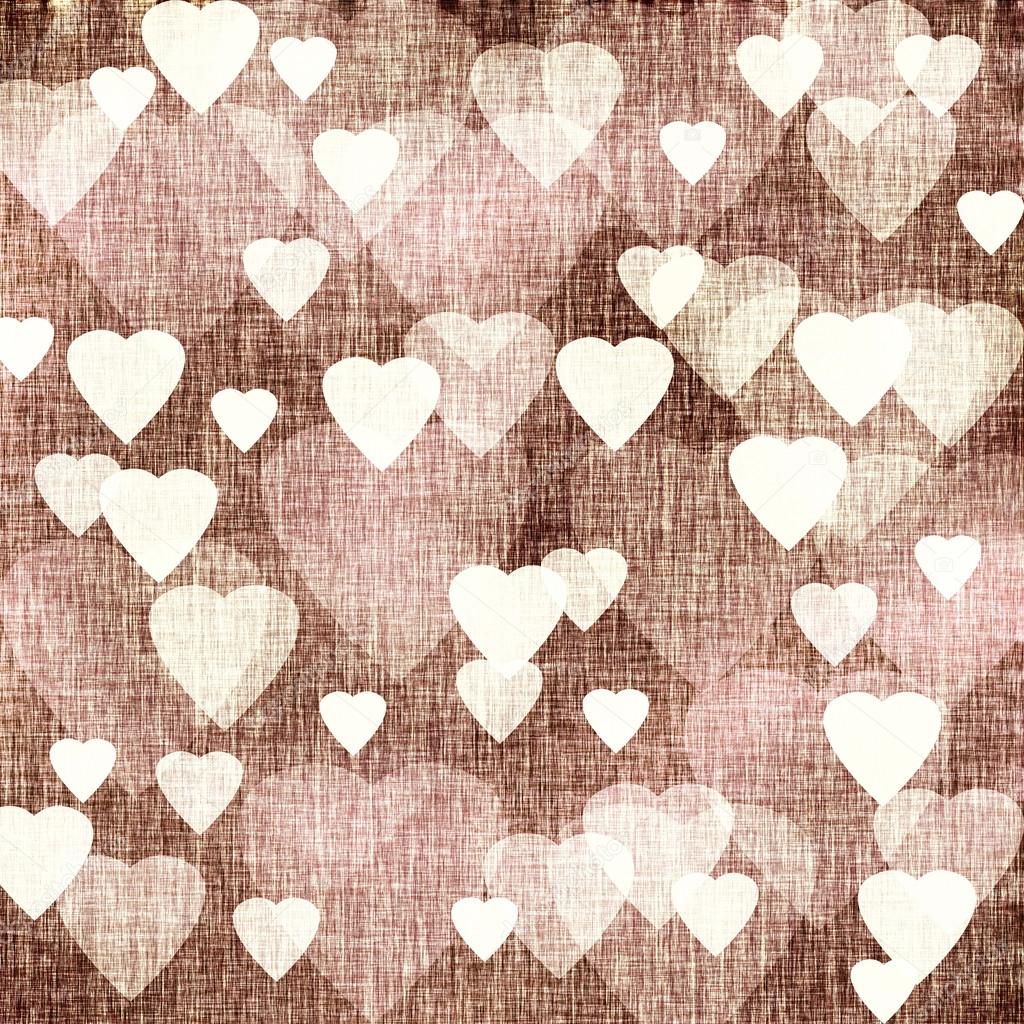 Bright chocolate textured background with hearts