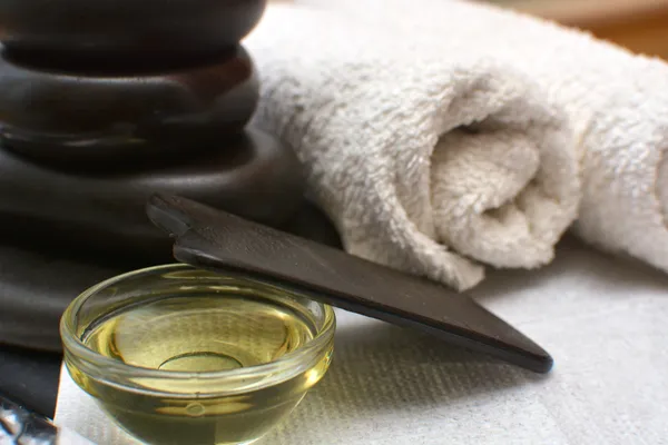 taş terapi ve masaj gua sha için donatım