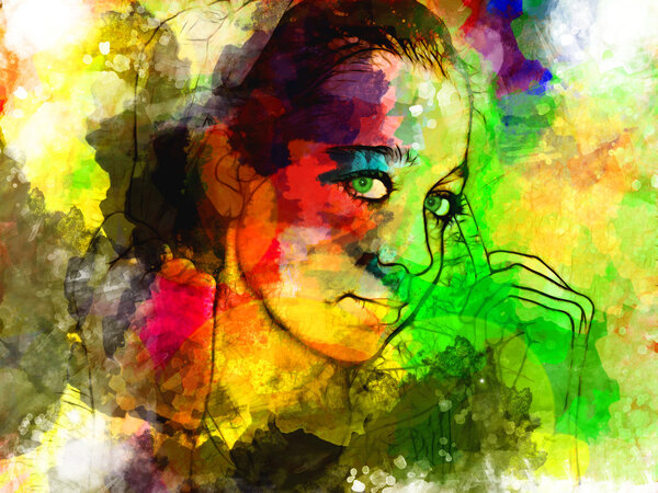 Abstract girl sketch