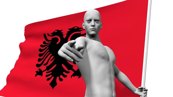 Albania flag — Stock Photo, Image