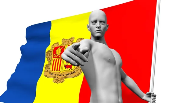 Andorra flag — Stock Photo, Image