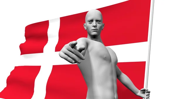 Dinamarca bandera — Foto de Stock