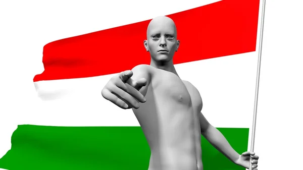 Vlag van Hongarije — Stockfoto