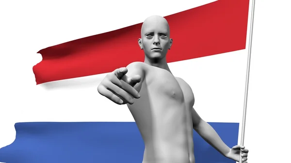 Nederländerna flagga — Stockfoto