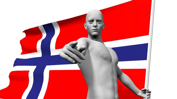 Bandera de Noruega — Foto de Stock