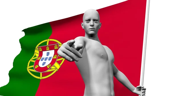 Portugália lobogója — Stock Fotó