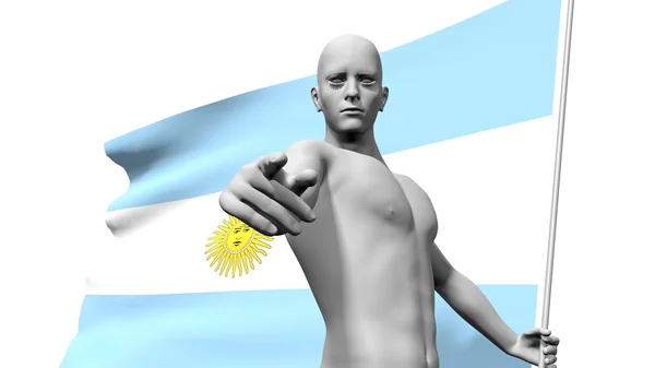 Argentina flagga — Stockfoto