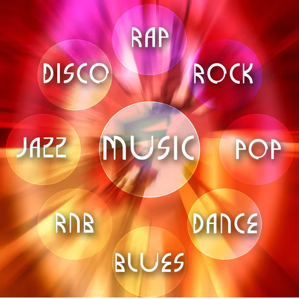 Music genres tree — Stock Photo, Image