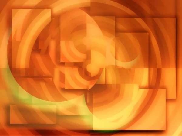 Formas de geometria laranja turva — Fotografia de Stock