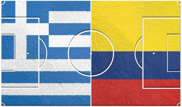 Греция - Колумбия групповой чемпионат мира 2014 — стоковое фото