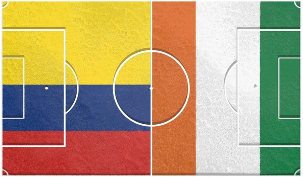 Colombia vs Elfenbenskusten grupp c VM 2014 — Stockfoto