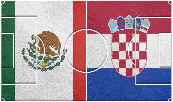 Mexique vs groupe croate une coupe du monde 2014 — Photo