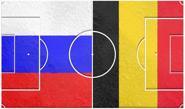 Rosja vs Belgia grupy h MŚ 2014 — Zdjęcie stockowe