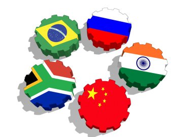 BRICs gears üyeler bayrakları