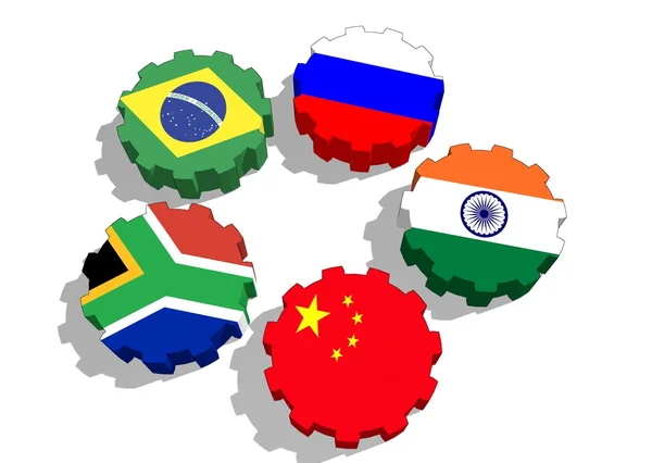BRICs gears üyeler bayrakları