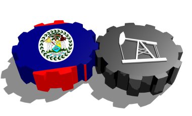 beliz ve 3d derrick model vites üzerinde ulusal bayrak