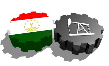 ulusal bayrak ve vites 3d derrick modeli