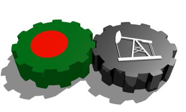 vites 3d derrick modeli ve Bangladeş bayrağı