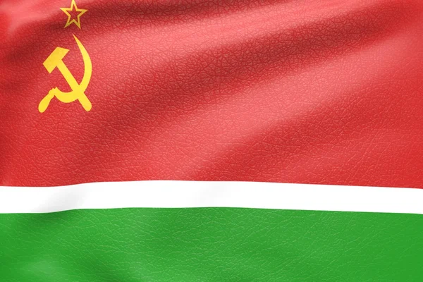 Sovyet Cumhuriyeti deri dokulu bayrak — Stok fotoğraf