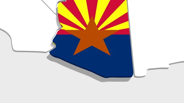 Mapa de Arizona 3d esquema —  Fotos de Stock