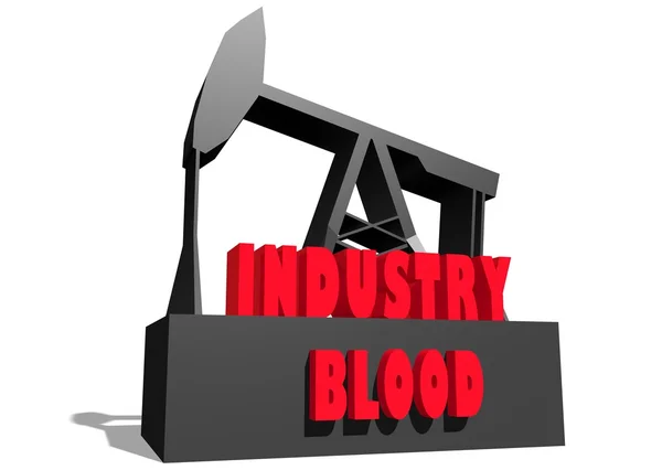Petróleo como industria sangre — Foto de Stock
