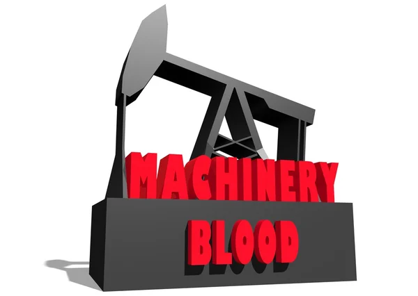 Aceite como maquinaria sangre — Foto de Stock
