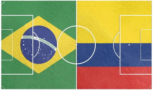 Brazil vs colombia world cup 2014 — Stock Photo, Image