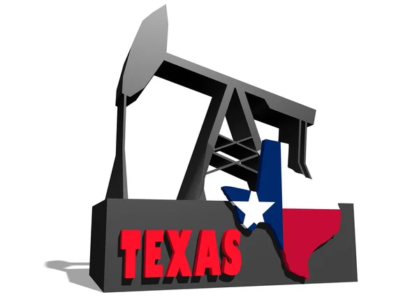 Texas word and 3d map — Stock Photo, Image